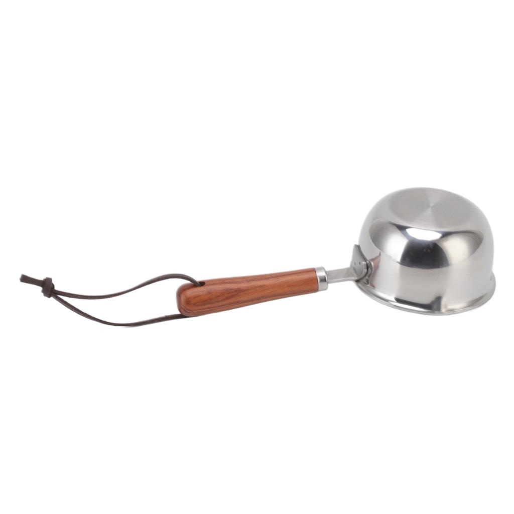 Mini Butter Warmer Pan Stainless Steel Quick Oil Warmer Pot Deepen Bottom Small Milk Pot S 165x42x45mm 6.5x1.7x1.8in