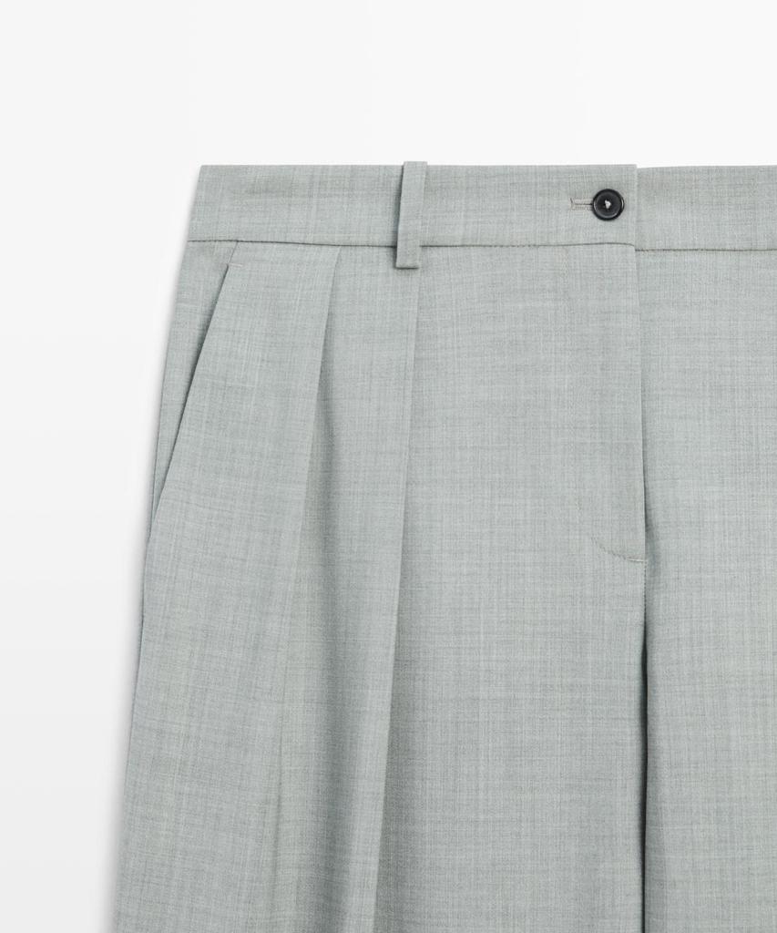 Masimodutti Fluid Pants With Dart Detail