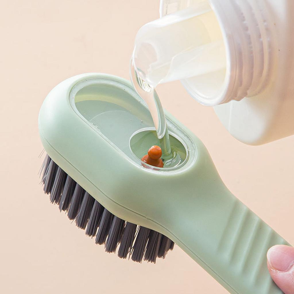 Liquid Shoe Clning Brush Multifunctional   Handle Soft   Laundry Scrub Brush Automatic Liquid Adding Brush for Bathroom