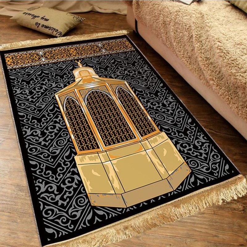 Muslim Prayer Home Rugs Floor Mats Long Strip Balcony Carpet for Living Room Doormat Plush Non-slip Floor Mat Bedroom Carpet