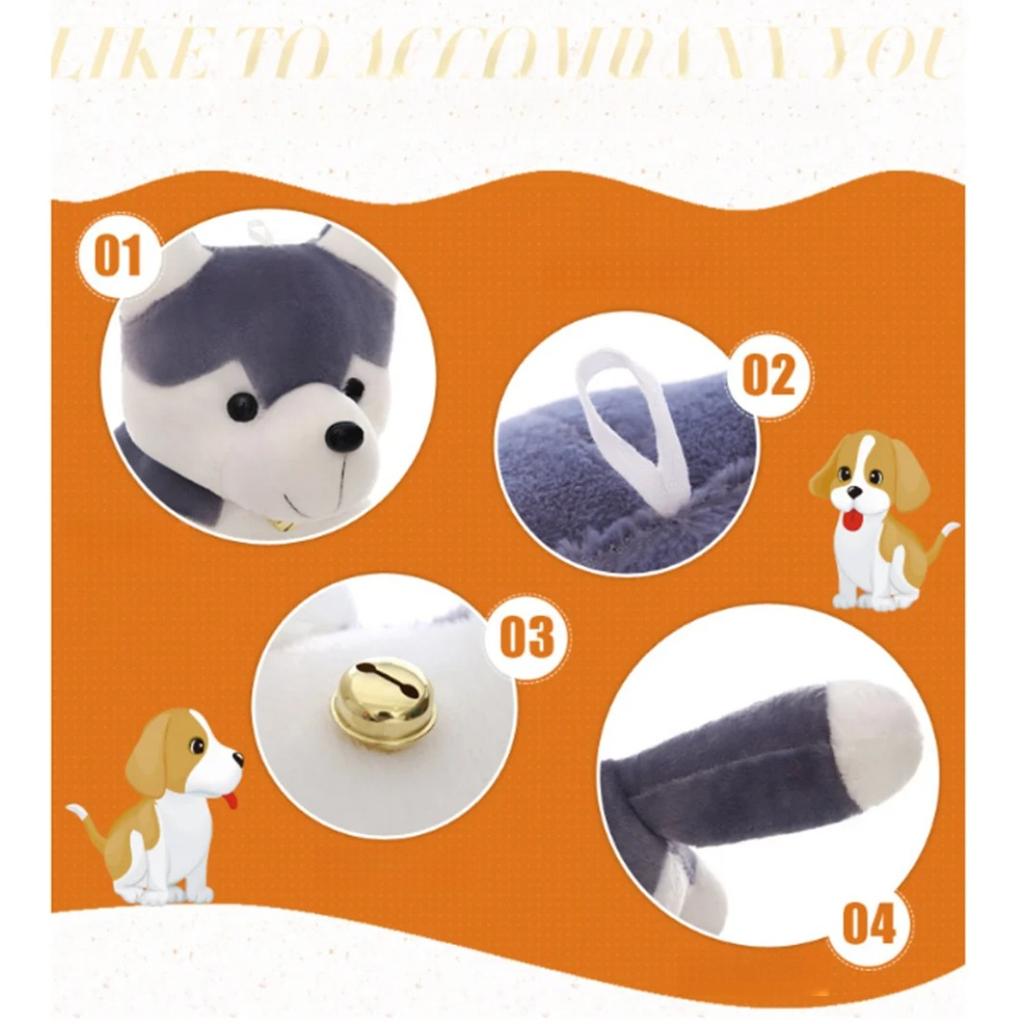 25-40cm Cute Pet Husky Plush Doll Erha Creative Doll Simulation Puppy Dog Accompany Send Children's Birthday Gifts