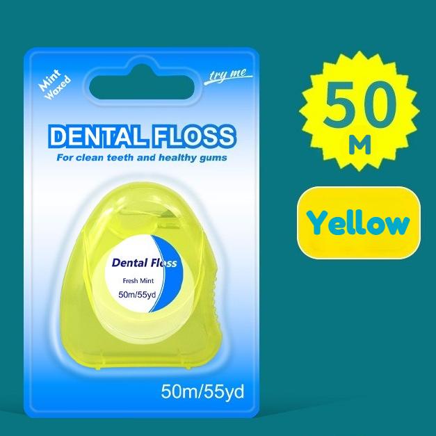 Dental 50m Roll Flosser Portable Toothpick Oral Hygiene Cleaning High Tension Floss Practical Health Mouth