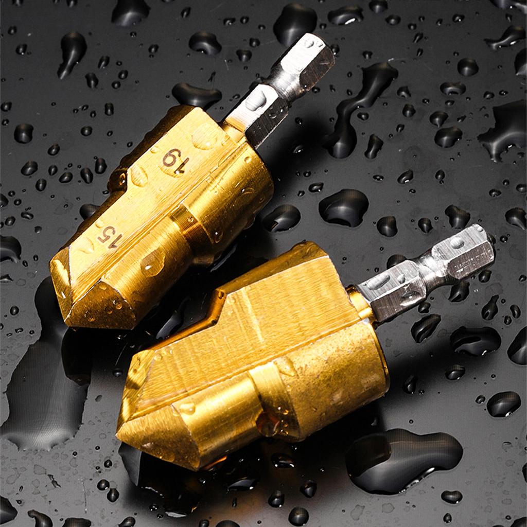 Quickly Replace Metal Hexagonal Shank Hole Drill, Metal Coated Titanium PPR, and Multi Size Hole Drill Bits
