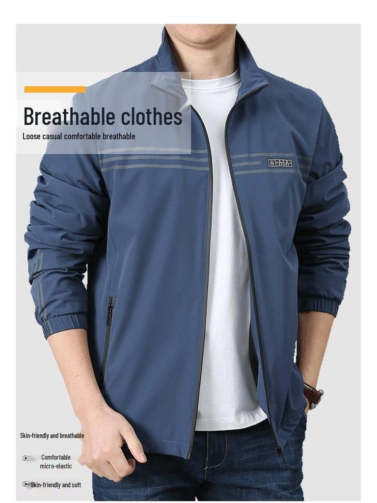 Men's Stretch Casual Solid Color Autumn Jacket, 2025 Trend
