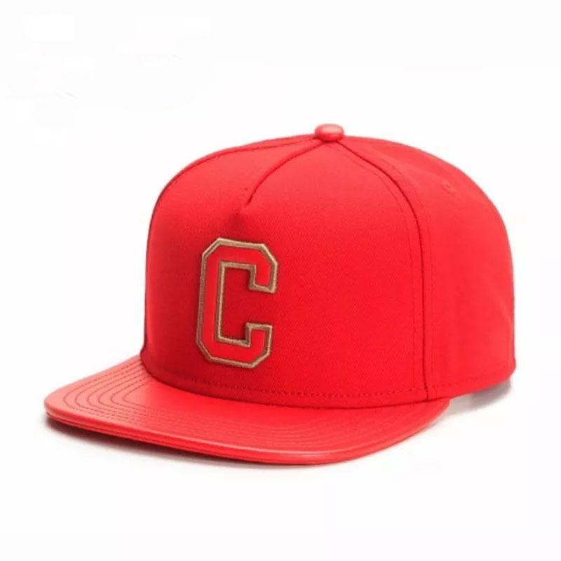 Black Letter C Leather Brim Hip Hop New Sun Hat Cap Adult Outdoor Sports Basketball Cap