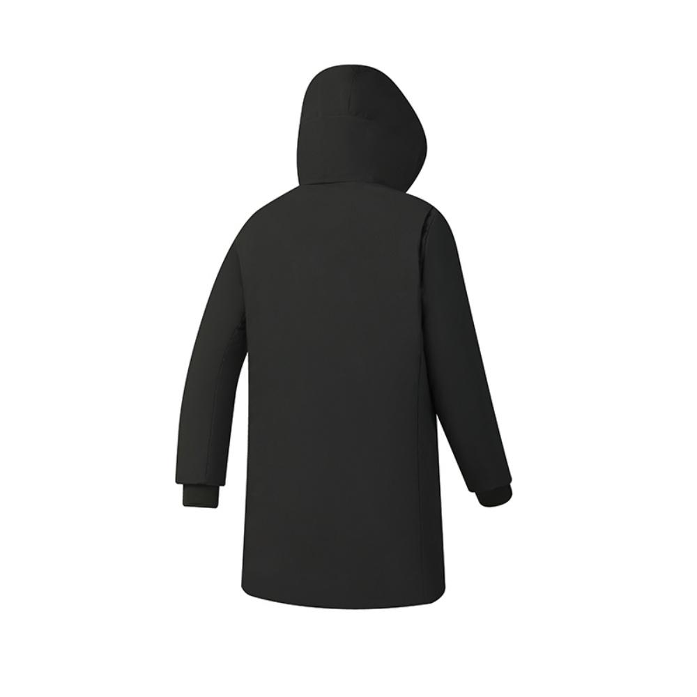 FILA Golf Series Simple Personality Trendy Casual Sports Comfortable Goose Down Warm Versatile Hooded Mid-Length Down Jacket A51M545901FBK