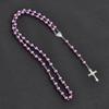 Collana Rosario a forma di Croce con Perle, Stile Europeo, Fatta a Mano, Catena per Maglione, Unisex
