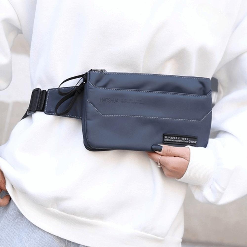 Large Capacity Men Fanny Pack Anti Splash Nylon Sling Shoulder Bag Casual Men's Chest Bag Travel