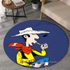 Luke Wild West Round Rug for Livingroom,Bedroom, Palyroom, Chair Rug, Area rug, Circle Carpet, Large Size Fan Christmas gift