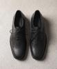 Firenze Atelier [Vibram] Merlin_Minimal Semi-Square Derby 8430 [Crack Black]
