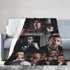 Dr. Gregory House Television Photo Collage Blanket Picnic Flannel Throw Blanket For Living Room Warm Soft Quality Bedspread Gift