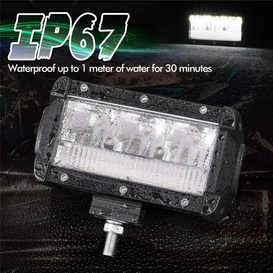 2Pcs 5 Inch 260W 26000LM LED Light Bar Spot Flood Combo Beam Off Road Driving Light LED Cubes LED Work Light Fog Lamps