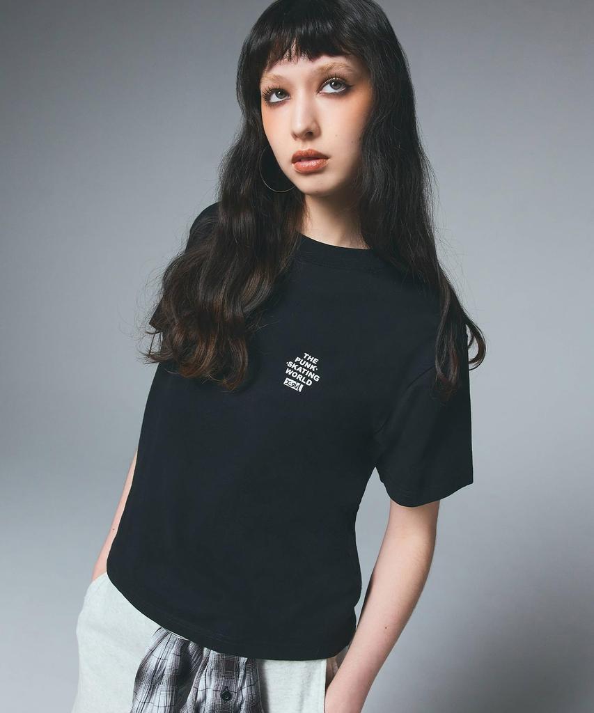 STAR SPRAY LOGO TEE 105252011007 BLACK M X-girl S/S