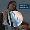 (Black/Grey Lumbar Back Support (Gel Ventilated) Lumbar Support Pillow for Office Chair for Back Pain, Car Seat, Memory Foam