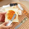 Cheese Spreader Knives 4 Pieces Halloween Pastry Knives Ergonomic Pumpkin Cat Ghost Skull Spreader For Toast Sandwich Jam Cream