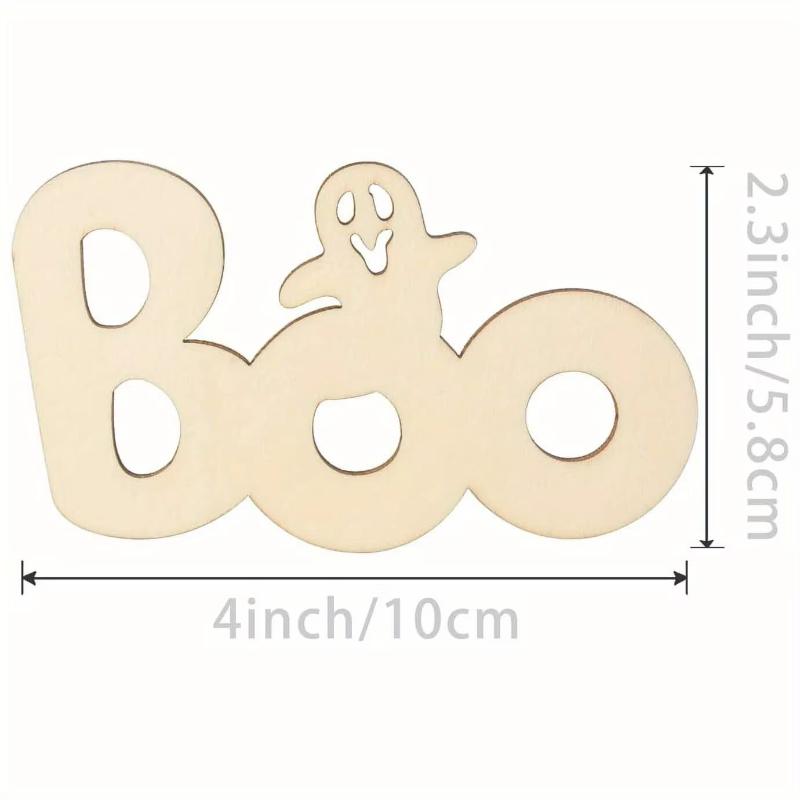 24 Stück Unfertige Holz-Geist-Ornamente Halloween Weihnachten Hochzeit Geburtstag Thanksgiving Dekorationen DIY Handgemacht Wohnakzente