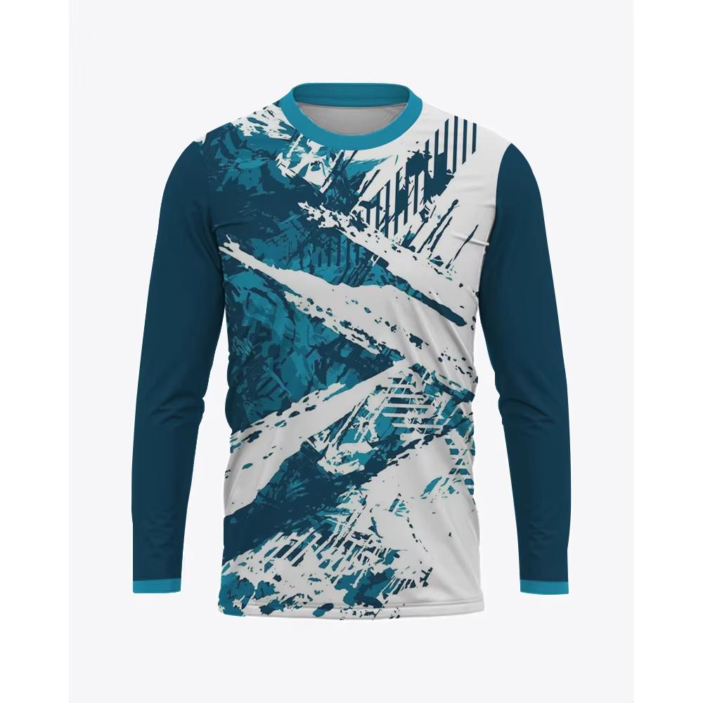 Herren Bequemes 3D-Druck Langarm T-Shirt Fitnessstudio Schnelltrocknend Outdoor Locker Sport Tennis Laufen T-Shirt