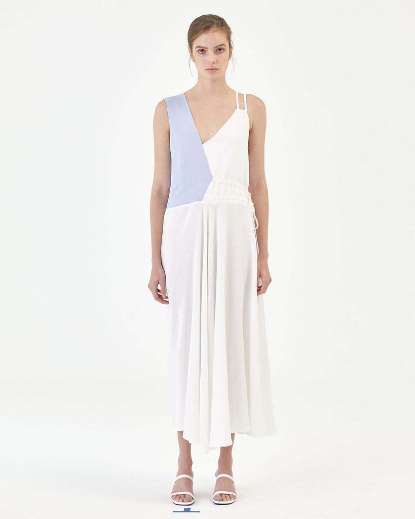 SALON DE SEOUL Color Blocking String Dress - White
