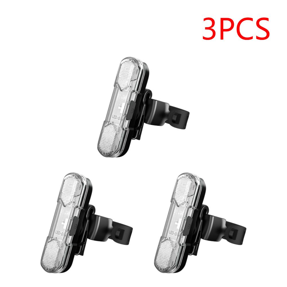 1-3PCS Bike Rear Tail Light USB Rechargeable Red/Blue/White LED Bicycle Seatpost Taillight For Night Riding Safety Warning Light