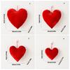Plush Heart Pendant Valentine's Decoration Soft Stuffed Heart Ornament For Wedding Engagement Anniversary Celebration