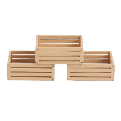 3Pcs Puppenhaus Miniatur Mini Holz Obst Rahmen Für 1:12 Puppenhaus