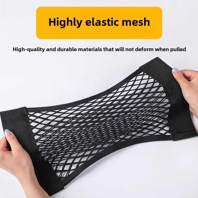 Auto Terug Achter Mesh Kofferbak Zetel Elastisch Netto Magische Sticker Universele Opbergtas Zak Kooi Auto Organizer Rugtas