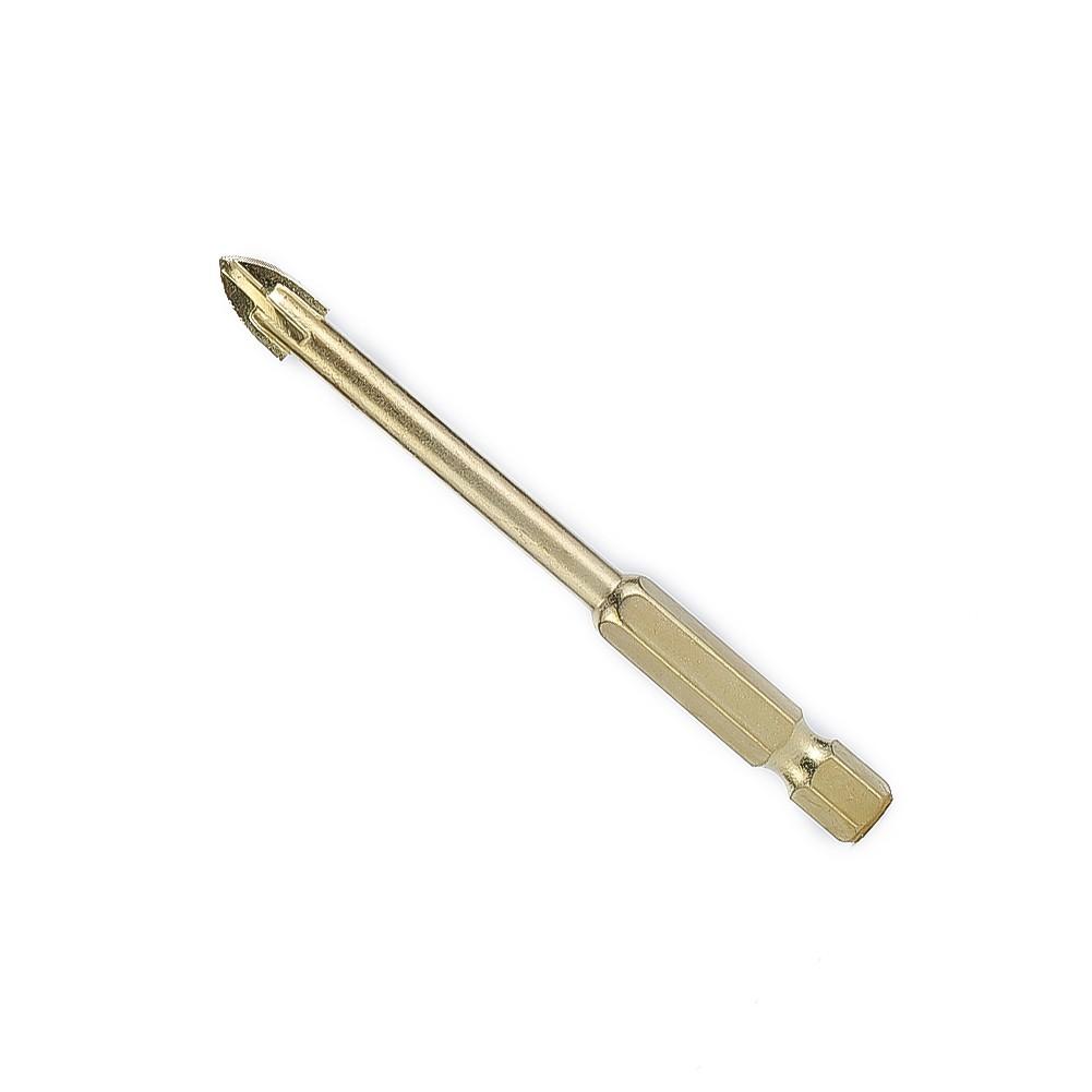 10pcs 6mm Ceramic Tile Marble Glass Drill Bits Spear Head Hex Shank