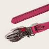 Gothic Punk Leather Y2k Belt For Women Men Metal Buckle Waist Strap Designer Luxury Female Jeans Trouser Decorative Waistband
