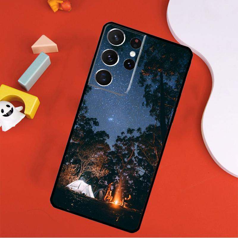 Camping Nature Phone Case For Samsung Galaxy S25 Ultra S24 Ultra S9 S10 S20 S21 S22 S23 Plus S24 FE Cover
