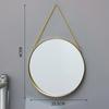 Round/Hexagonal/Rectangle Creative Makeup Mirror Metal Chain Wall Hanging Mirror  Washstand