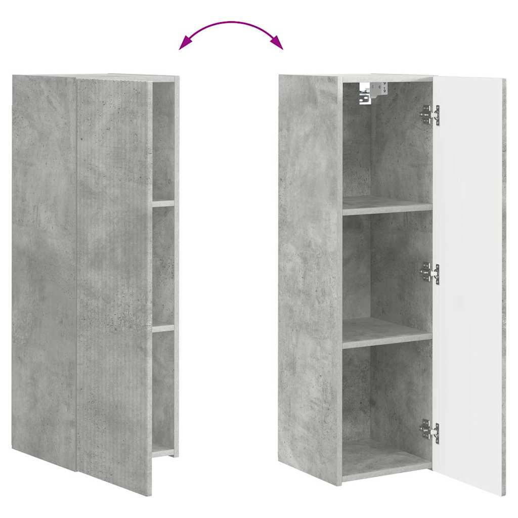 Wall Mounted TV Cabinet in Concrete Look 30 x 31 x 100 cm Engineered Wood