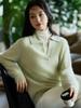 Pure Wool Lapel Knit Long Sleeve Women's Soft Brushed Base Layer for 2025 Autumn/Winter