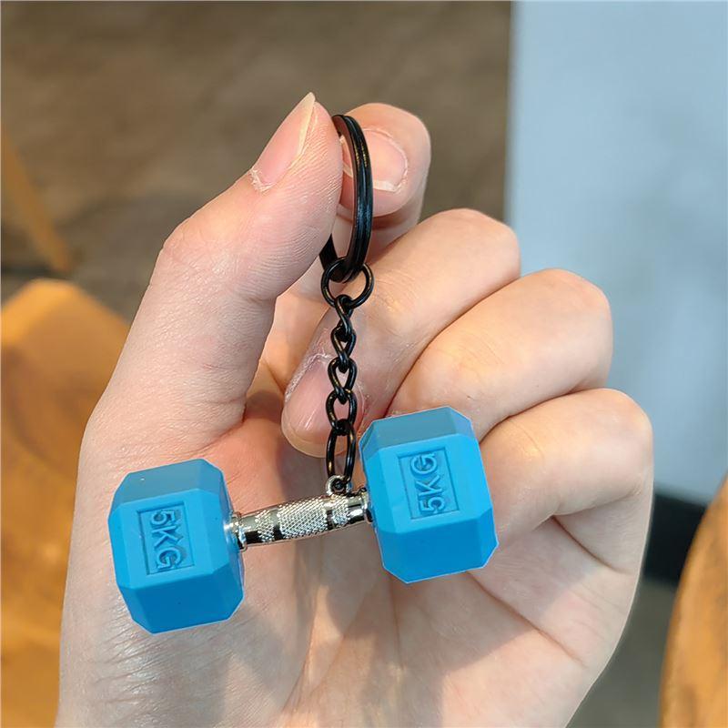 2025 Hantel Schlüsselanhänger Silikon Hantel Schlüsselanhänger Fitnessstudio Geschenke für Fitnessstudio-Liebhaber Fitness Trainer Geschenk Rucksack Autoschlüssel Anhänger