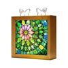 Desktop Light for Office Acrylic Puzzle LED Night Light, 2-In-1 USB Royal Iris Bloom Jigsaw Lamp, Cozy Atmosphere DIY Creative Home Ambient