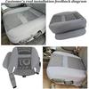 GXARTS Driver Side Bottom Replacement Cloth Seat Cover Light Gray Compatible with Dodge Ram 1500 2500 3500 4500 5500 2006 2007 2008 2009 2010