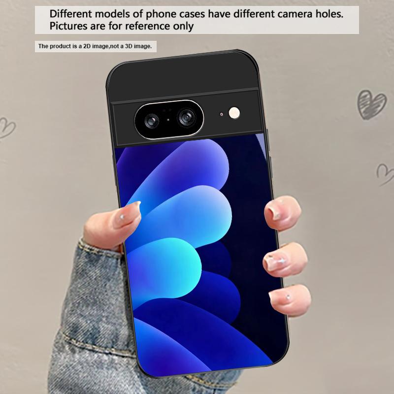 

Small pebble flowers For Google Pixel 8 7 9 10 Pixel 10 Pro XL Pixel 9 Pro XL Pixel 8a 7a Pixel 7 Pro Black Glass Phone Case Google Pixel 10 Pro XL