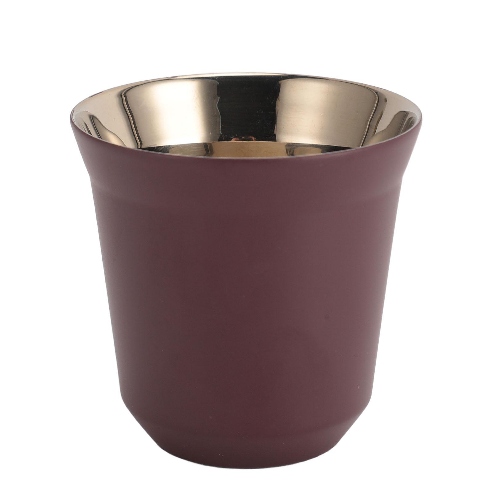 

Двойные стенки из нержавеющей стали Demitasse чашка для кофе многоразовая штабелируемая зеркальная отделка посудомоечная машина 80ml кофейный