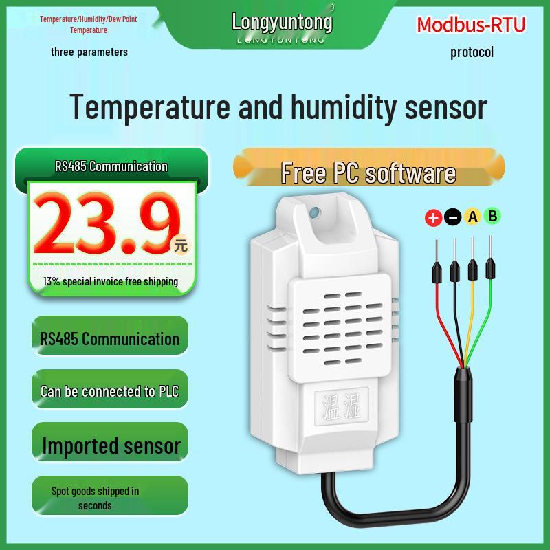 RS485 Temperature & Humidity Sensor Monitor with Modbus-RTU Protocol