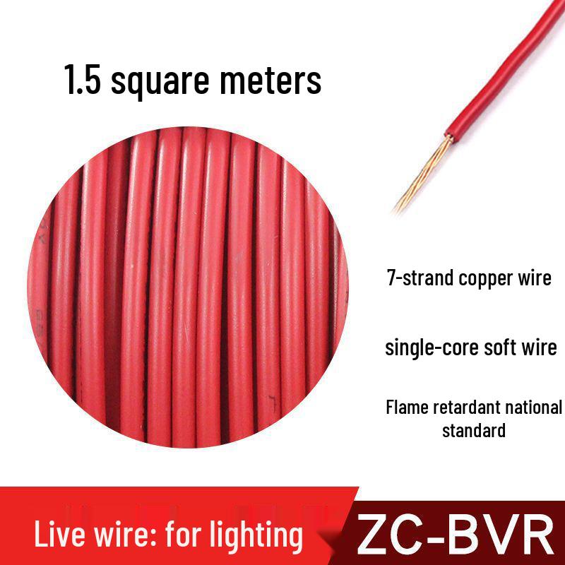 Zhujiang BVR 1.5 Sq Mm Soft Stranded Multi-Strand Copper Wire