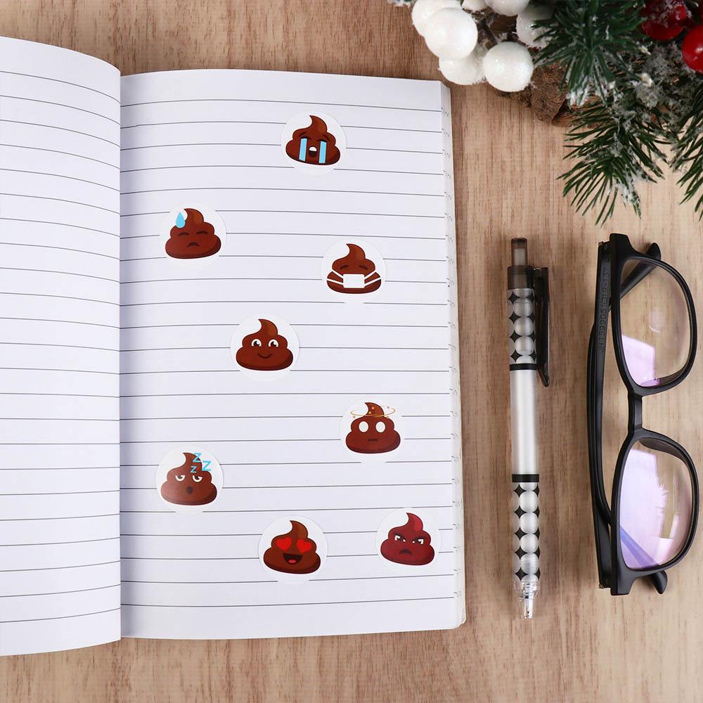500pcs Funny Poop Emoticons Sticker Self-adhesive Reward Sticker Stationery Sticker  Home Decor