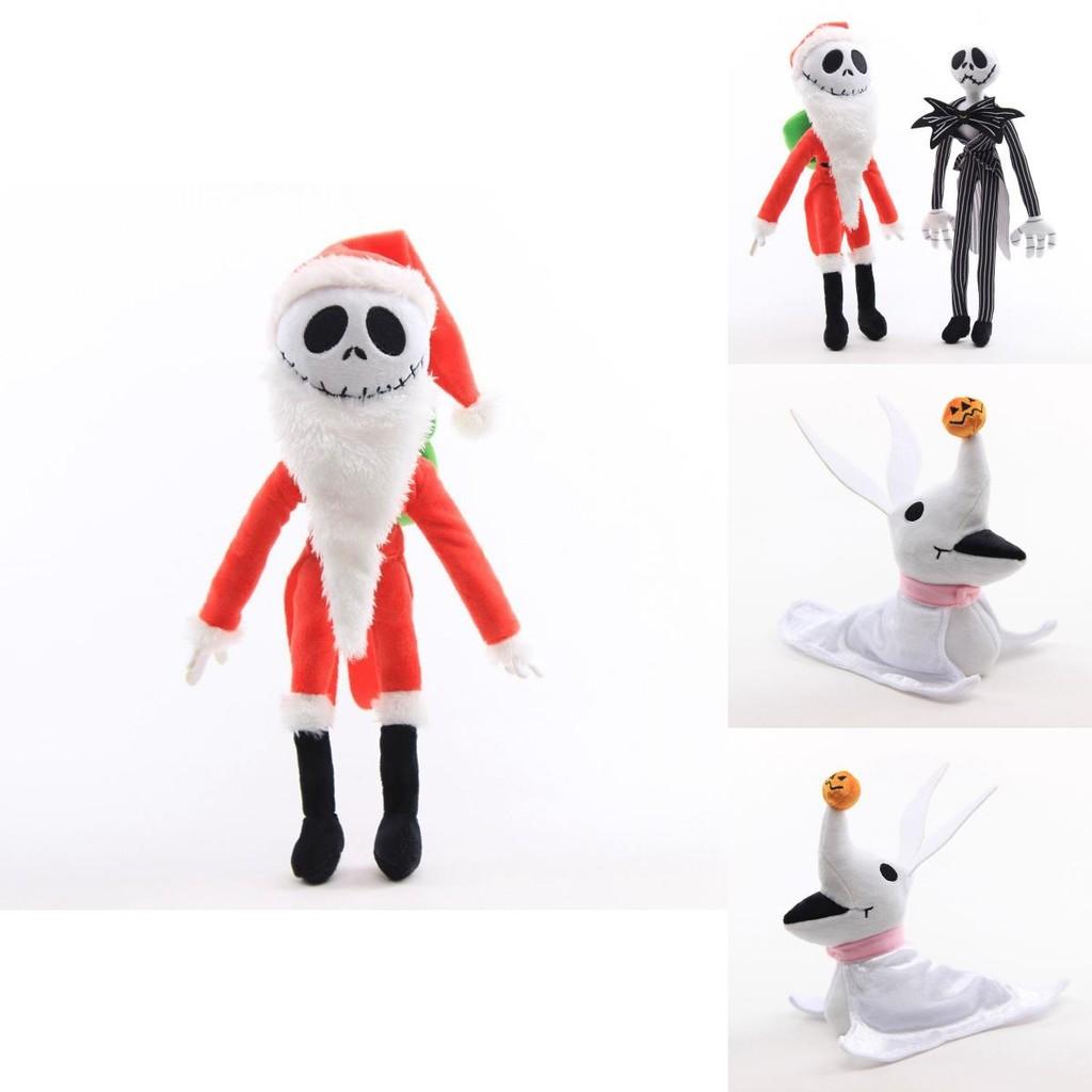 Collectible Nightmare Before Christmas Santa Jack And Zero Plush Toys For Kids