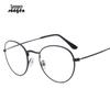 Retro Metal Round Patterned Edge Eyeglasses 3447 - Trendy Harajuku-Inspired Plano Glasses