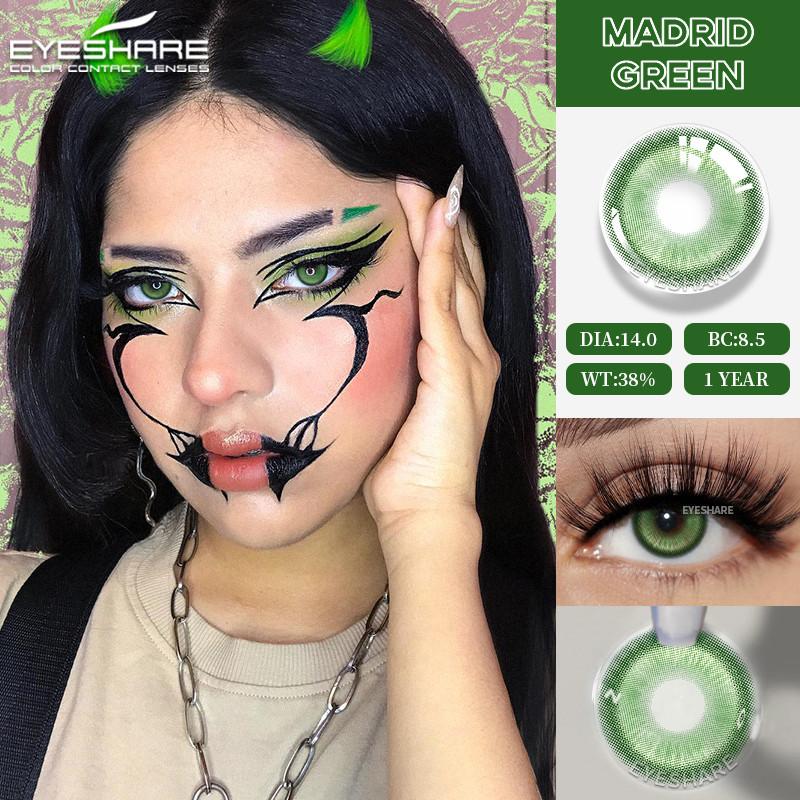 Eyeshare 1 Paar natürliche, nicht verschreibungspflichtige, farbige Cosplay-Augenlinsen, jährliche Kosmetik, Cosplay-Farblinsen