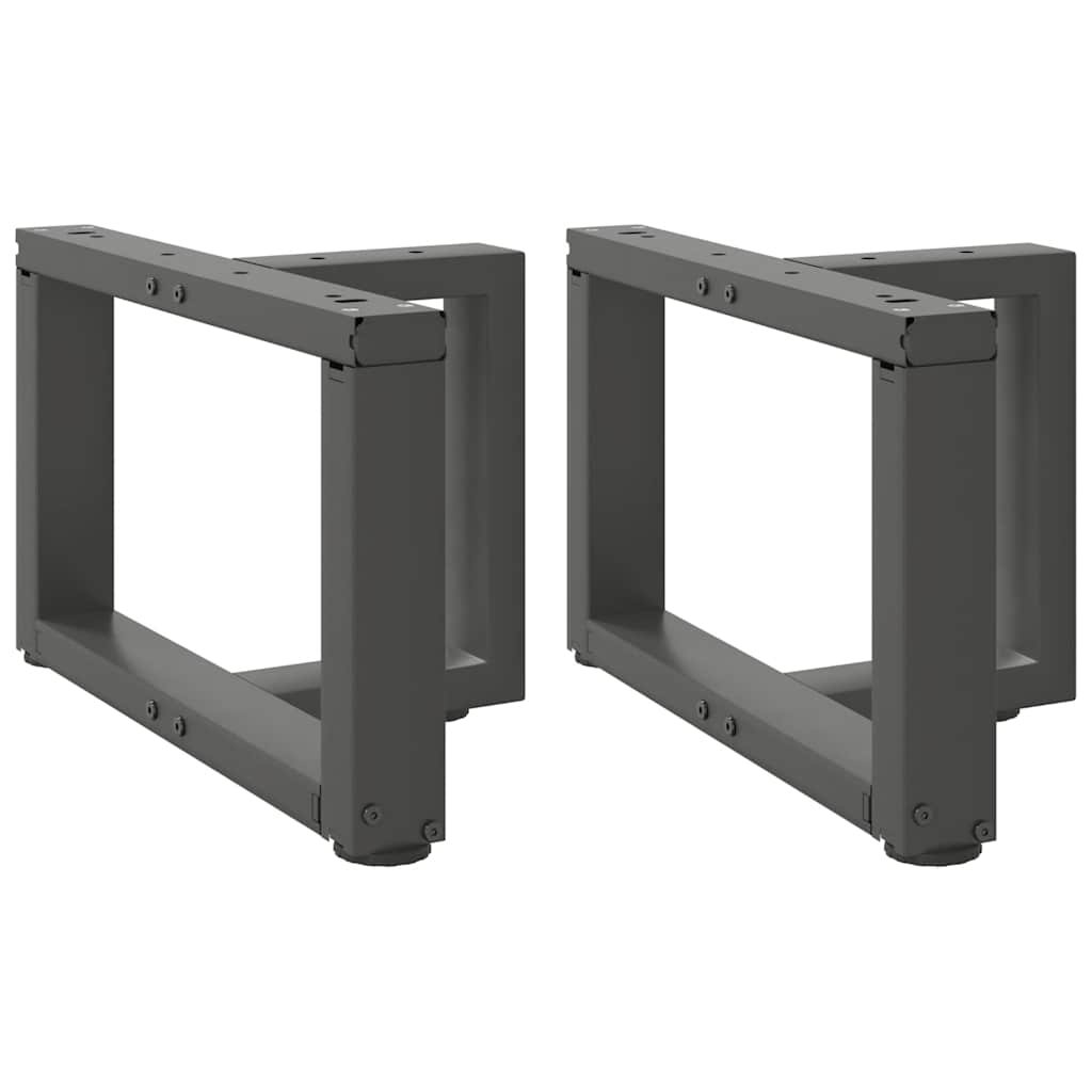 Vidaxl Nogi Do Stolika Kawowego, 2 Pcs., Antracyt, 40X25X(30-31) Cm