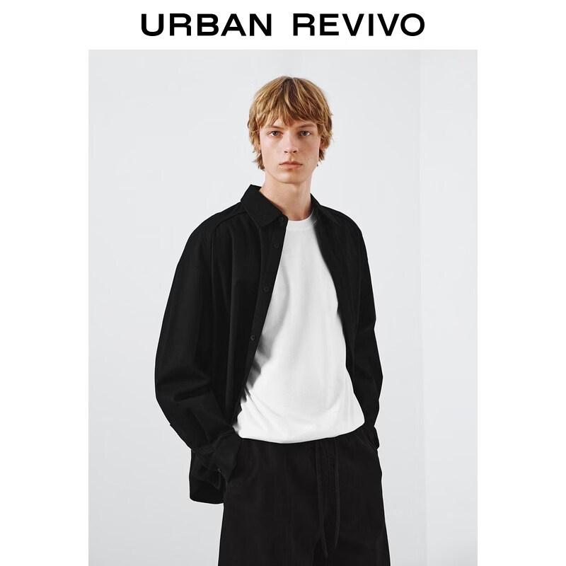 UR2026 Men's Letter Embroidered Loose Open-Front Shirt