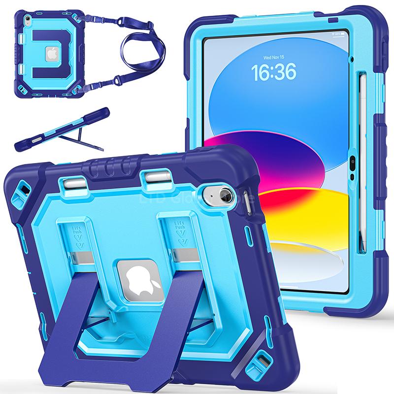 Beschermhoes Voor iPad 11e A16 10e Generatie 10.9 11 inch Tablethoes Standaard Houder Schouderband iPad Hoes