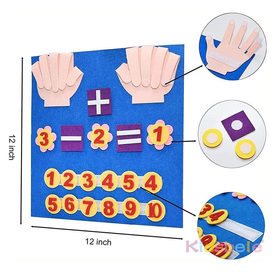 Kids Math Learning Plaything – Montessori Counting Sticks & Number Board, Addition & Subtraction Educational Set