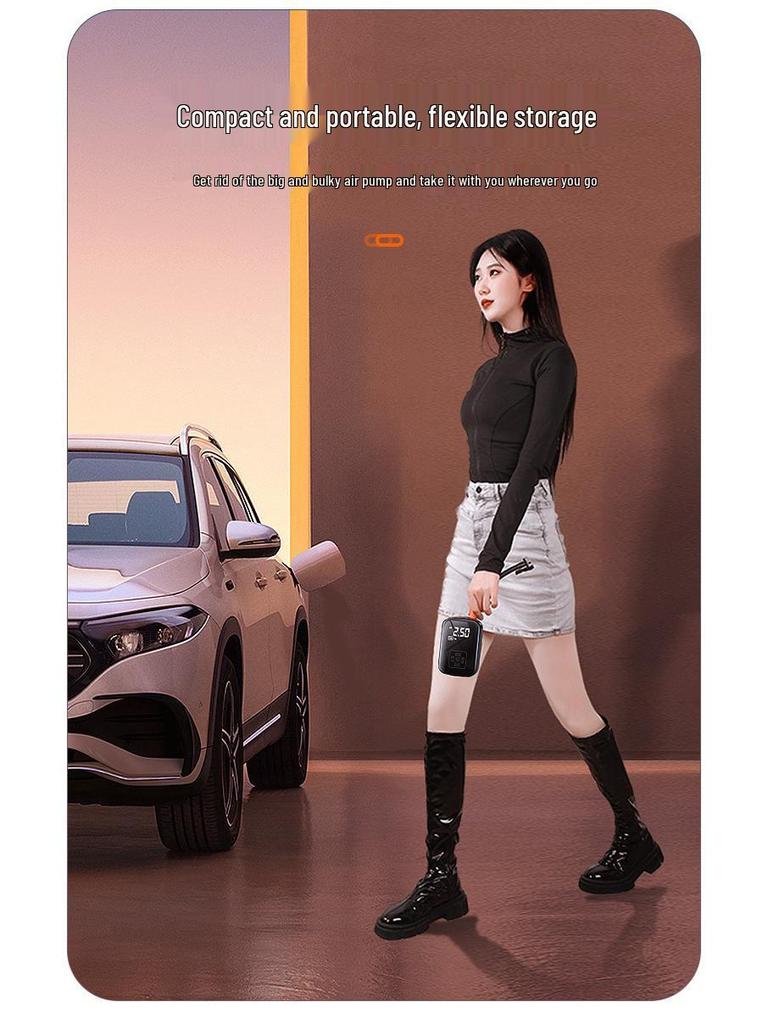 Electric Car Air Pump with Auto Stop
