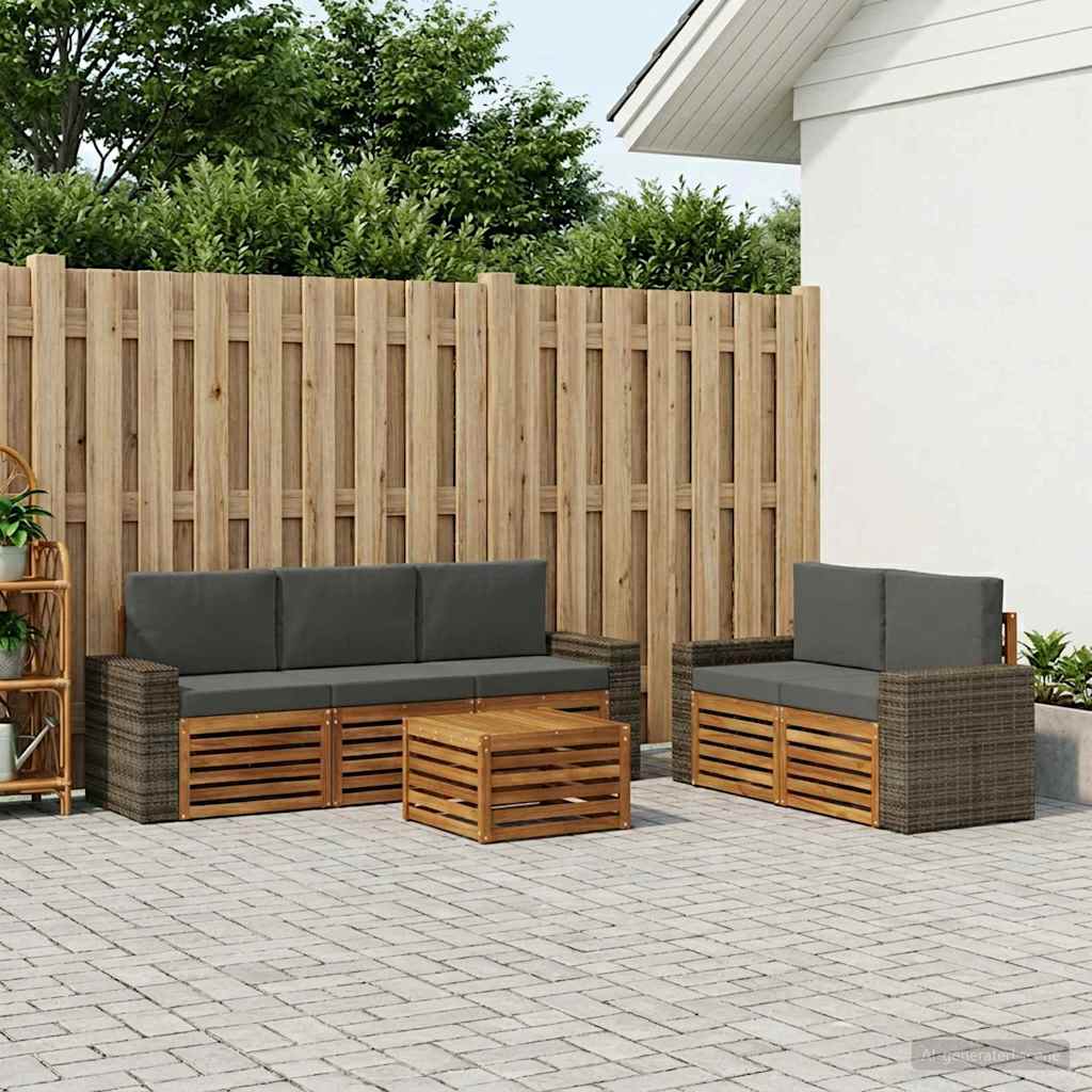 Outdoor Sofa Set Solid Acacia Wood