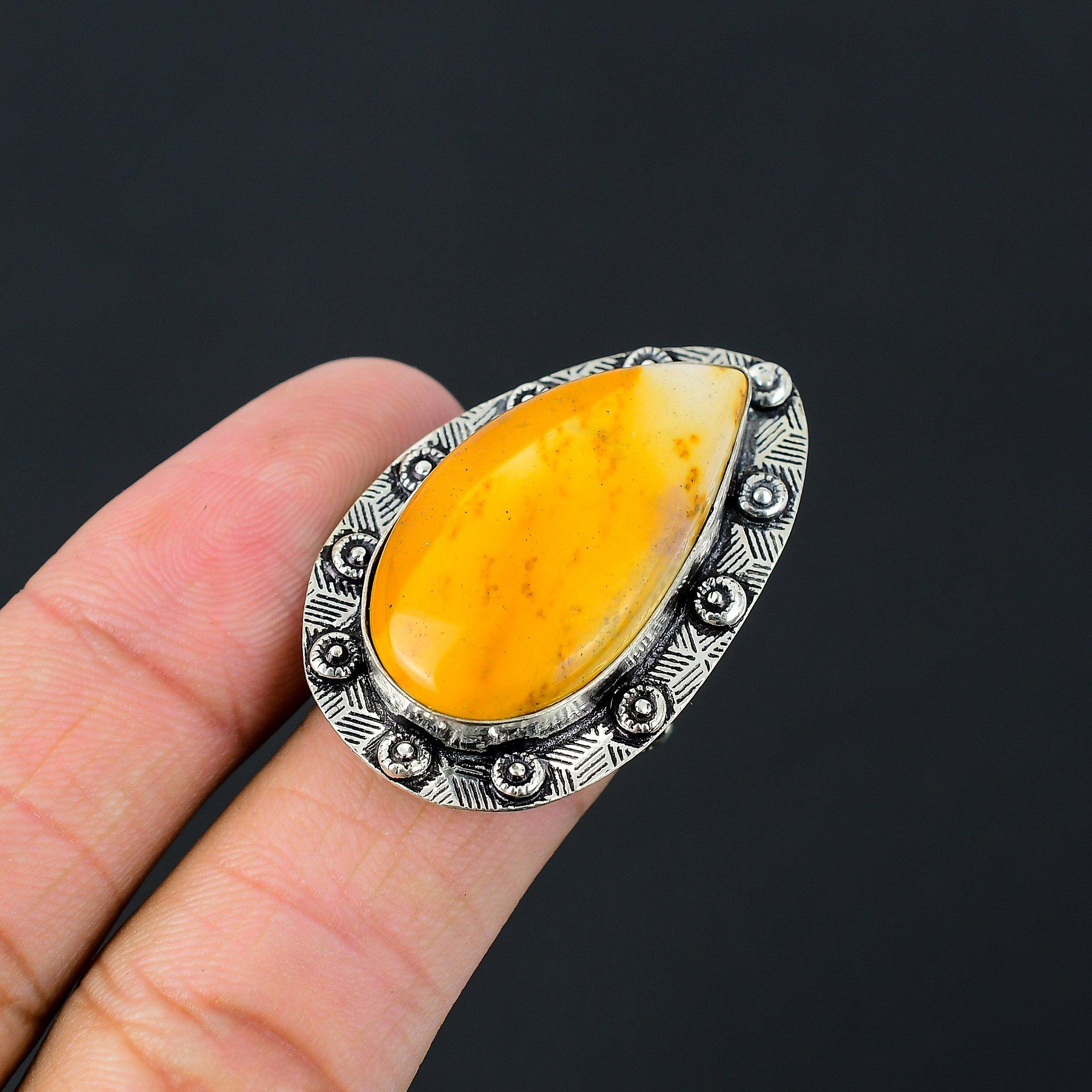 Birthday Gift For Her Natural Mookaite Multi Stone Ring Size 8 925 Silver 8